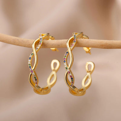 Julenyssa | Wave Earrings 18K Gold