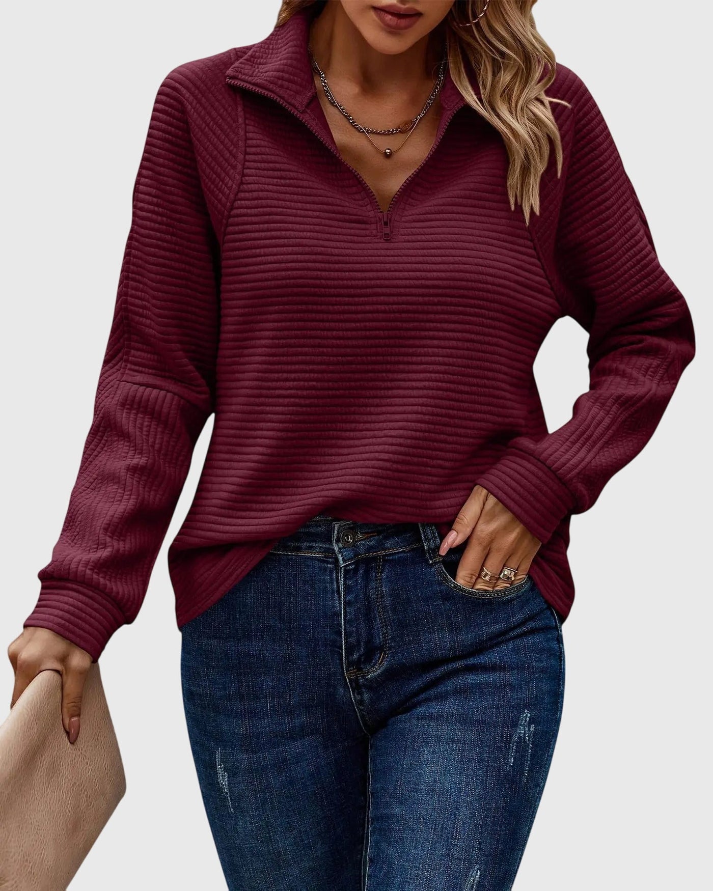 Abigail™ | Elegant Sweater with Zipper