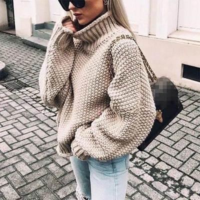 Celine - Chunky Knit Turtleneck Sweater